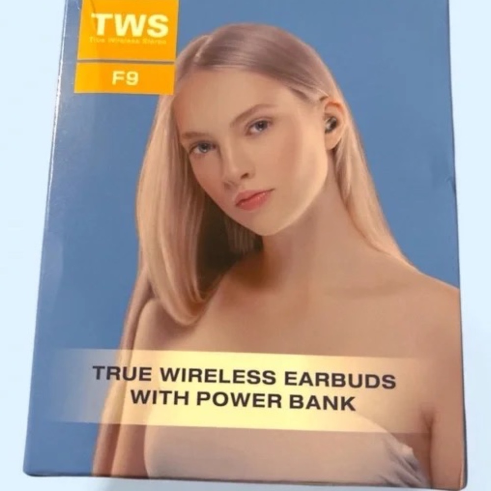TWS F9 True Wireless Stereo Earbuds w/ Power Bank - Picture 2 of 7